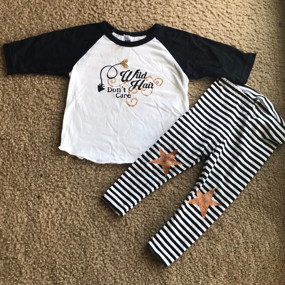 Adorable baby raglan Top & Legging Set 12-18m
